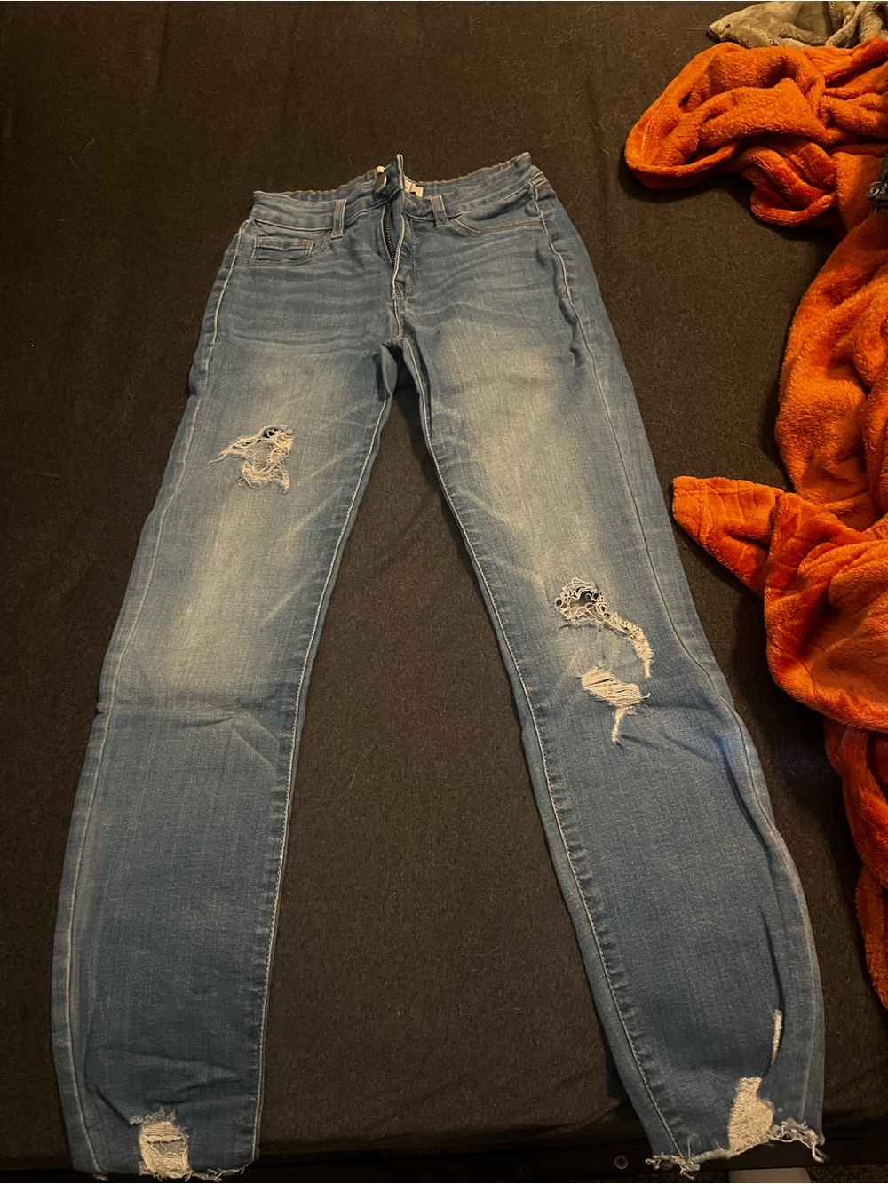 refuge Light Blue Distressed Skinny Jeans